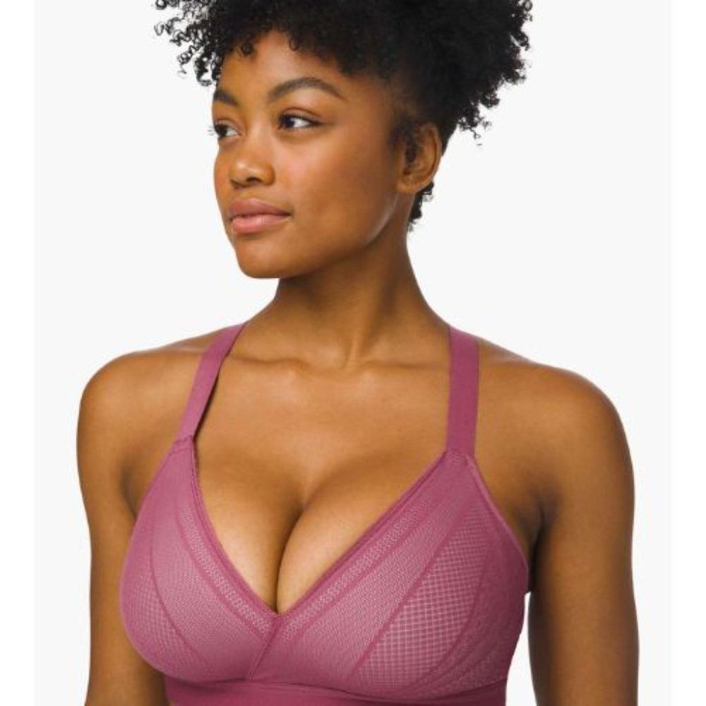 NWT Lululemon Awake to Lace Plum Sports Bra | 34C